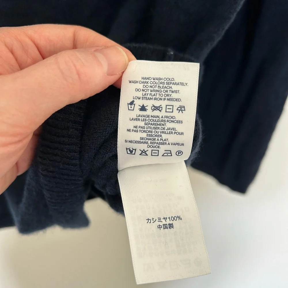Lands’ End 100% Cashmere Blue Crewneck Sweater Size 1X - Picture 4 of 6